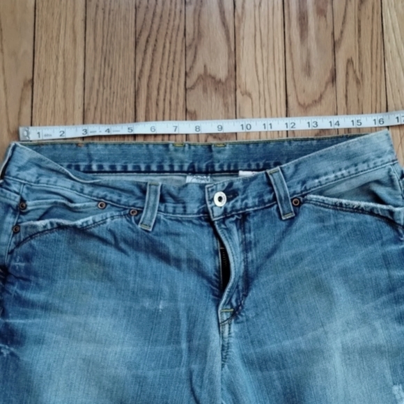 Vtg 90s Lucky Brand Jeans Juniper Flare 14/32 USA by Gene Montesano blue euc - Picture 14 of 16